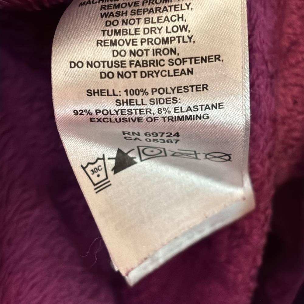 Mountain Hardware Zip Front Purple Fleece Jacket Size Women's XS - Picture 8 of 8